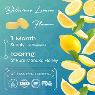 Manuka Honey Gummies - Anti-Bacterial & Antioxidant Immune Support & Digestive Health