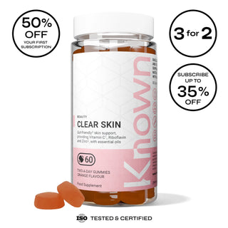 Clear Skin Vitamin Gummies with Zinc, Selenium & Vitamin B2 - Complexion & Blemish Support