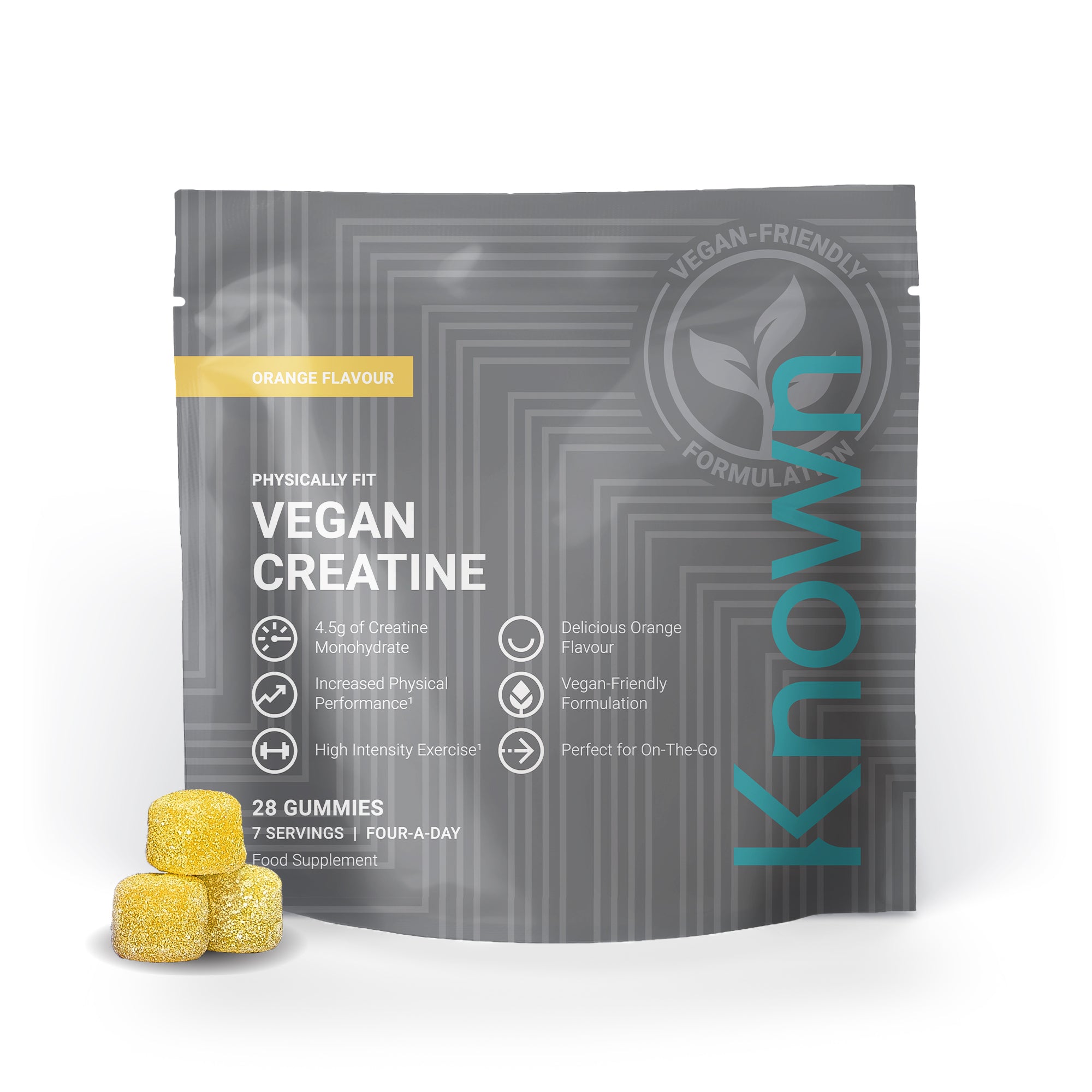 Vegan Creatine Gummies On The Go Pouch - Orange