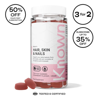 Biotin Hair, Skin & Nails Gummies - Vegan Beauty Supplement - Strawberry Flavour